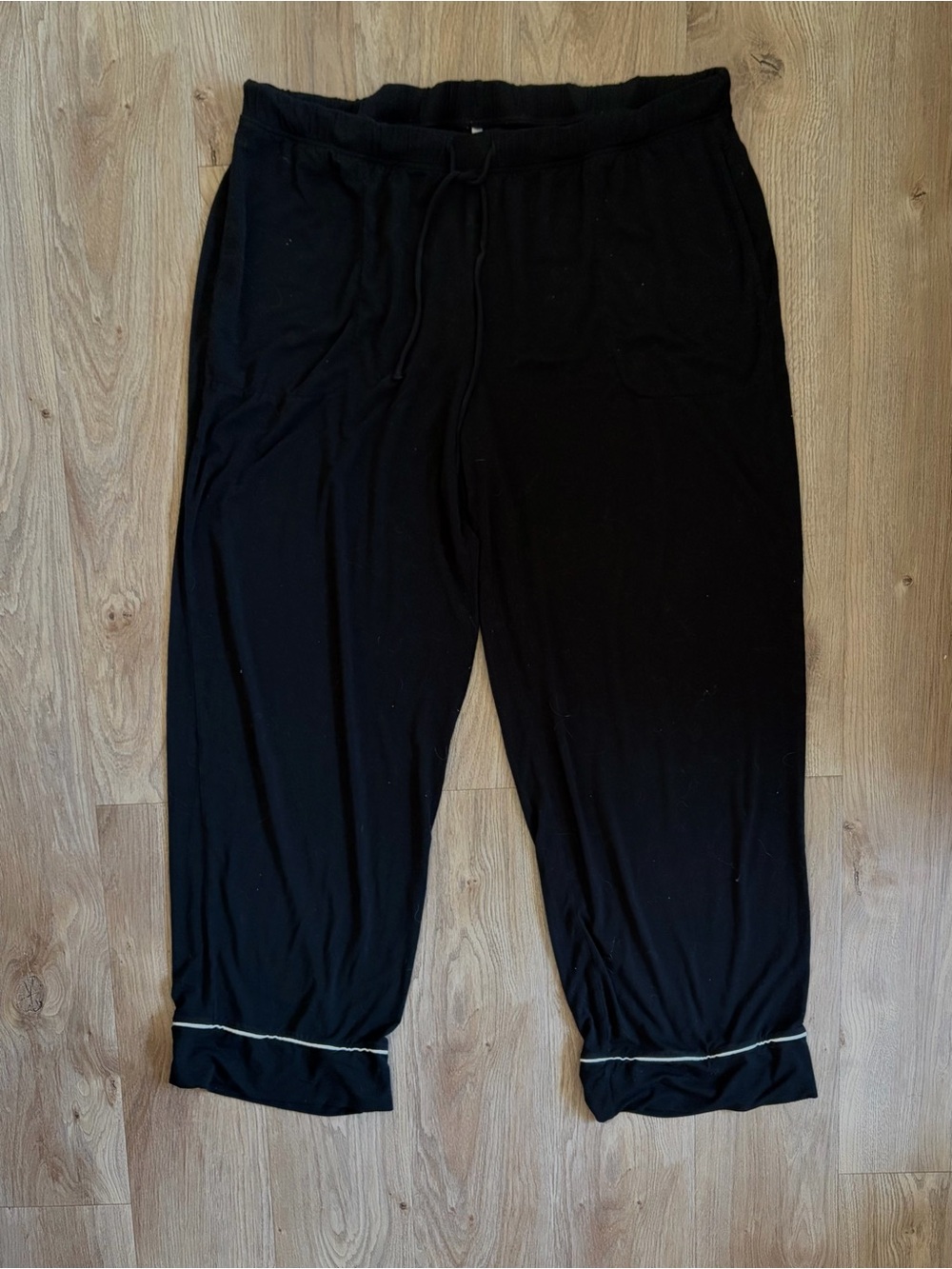 Soma Cool Nights Black Sleep Pajama Pants with Drawstring Waist XL